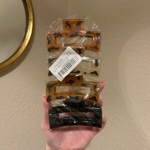 Tortoise Shell Hair Claw Clip Set